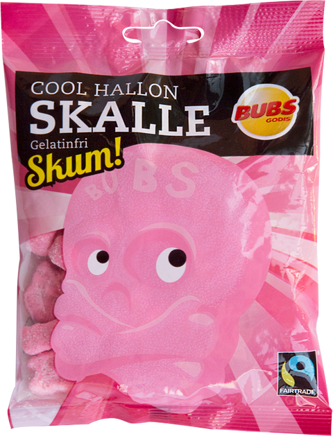 BUBS Cool Raspberry Foam Skulls 90g